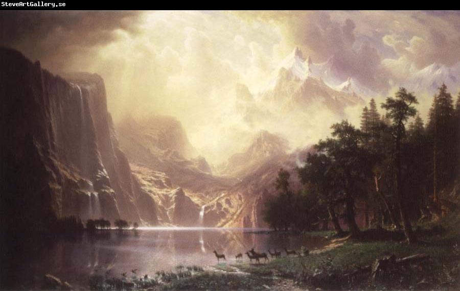 Albert Bierstadt During the mountain